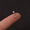 316L Surgical Stainless Steel Micro Pave Clear Cubic Zirconia Cartilage Earrings, Stainless Steel Color, Letter J, 6mm, Pin: 1.2mm