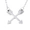Non-Tarnish 201 Stainless Steel Pendant Necklaces, with Cable Chains and Lobster Claw Clasps, Arrows, Stainless Steel Color, 17.12 inch(43.5cm), 2mm