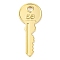 Rack Plating Alloy Pendants, Cadmium Free & Nickel Free & Lead Free, Key, Golden, 56x23x3.5mm, Hole: 5mm