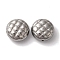 Tarnish Resistant 304 Stainless Steel Beads, Flat Round with Rhombus, Stainless Steel Color, 15x8mm, Hole: 1.2mm