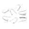Tarnish Resistant 304 Stainless Steel Earring Hooks, with Horizontal Loop, Flat Ear Wire, Stainless Steel Color, 18.5x13.5x3.5mm, Hole: 1.5mm, 20 Gauge, Pin: 0.8mm