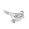 304 Stainless Steel Pendants, Bird Charms, Non-Tarnish, Stainless Steel Color, 17x23x3mm, Hole: 1.8mm