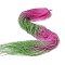 Transparent Gradient Color Glass Beads Strands, Faceted Round, Medium Violet Red & Lime Green, 3x2.8mm, Hole: 0.9mm, about 123pcs/strand, 14.53''(36.9cm)