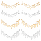 DICOSMETIC 8Pcs 2 Styles 2 Colors Stainless Steel Macrame Charms Olive Branch and Star Links Golden Color Charm Pendant Connectors for DIY Necklace Bracelet Jewelry Making