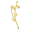 304 Stainless Steel Connectors Charms, Bamboo Joint Link, Golden, 48x16x1.1mm, Hole: 1.2mm