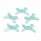Imitation Jelly Acrylic Beads, Bowknot, Aquamarine, 20x32x6mm, Hole: 1.8mm, about 400pcs/500g