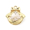 Brass Micro Pave Clear Cubic Zirconia Pendants, Cadmium Free & Nickel Free & Lead Free, Bowknot, Real 14K Gold Plated, 14.5x15.5x4mm, Hole: 1.2mm