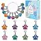 Cat Paw Prints Locking Stitch Markers, Alloy Enamel Pendant Stitch Marker, with 304 Stainless Steel Lobster Claw Clasps, Platinum, 3cm, 8 colors, 2pcs/color, 16pcs/box