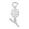 Brass Toggle Clasps, Cadmium Free & Nickel Free & Lead Free, Leaf, Platinum, leaf: 33x15x7.5mm, Hole: 7.5mm, bar: 21x8.5x2.2mm, Hole: 1.4mm