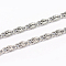 Tarnish Resistant 304 Stainless Steel Lumachina Chains, Unwelded, Stainless Steel Color, 0.8mm, Link: 8.3x3.4x1.8mm