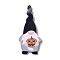Halloween Imitation Leather Big Pendants, Gnome, 65x28x2mm, Hole: 1.5mm