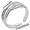 Non-Tarnish Minimalist 304 Stainless Steel Cuff Rings, Wide Band Open Rings