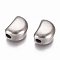 Non-Tarnish 304 Stainless Steel Beads, Moon, Stainless Steel Color, 8x11x6mm, Hole: 2.5mm