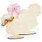 DELORIGIN 2 Sets Hair Bow Display Stand, 2 Sizes Head Silhouette Hairpin Holder Wooden Head Template Pigtaill Silhouette Showcase for DIY Crafts Fairs Booths Selling Boutique Personal Exhibition