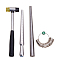 Jewelry Tool Sets, with Ring Enlarger Stick Mandrel, Handle Hammers, Ring Size Sticks and American Calibration Ring Sizers Professional Model, Platinum, 25~28x1.1~6.9x1.1~2.5cm