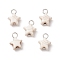 Crackle Opaque Acrylic Pendants, Star Charms, Platinum, 14.5x11.5x7mm, Hole: 3.5mm