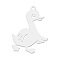 Non-Tarnish 201 Stainless Steel Pendants, Laser Cut, Duck, Stainless Steel Color, 27x19.5x1mm, Hole: 1.6mm