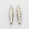 Tibetan Style Alloy Beads, Lead Free and Cadmium Free, Tube, Antique Silver, 25x5mm, Hole: 1mm