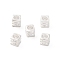 Brass Beads, Long-Lasting Plated, Cube, Silver, 3x3x3mm, Hole: 1.5mm