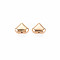 Brass Beads, Nickel Free, Faceted, Diamond, Real 18K Gold Plated, 5.5x7.5x3.5mm, Hole: 0.5~0.6mm