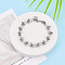 Brass Paperclip Chain Bracelets for Women, with Knot & Good Luck Stamp, Nickel Free, Real Platinum Plated, 8-1/4 inch(21cm)