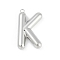 304 Stainless Steel Pendants, Letter Charm, Letter K, 38x21.5x7mm, hole: 2.2mm