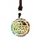 Orgonite Chakra Natural & Synthetic Mixed Stone Pendant Necklaces, Nylon Thread Necklace for Women, Flat Round, Star, 25.59 inch(65cm)