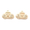 Brass Pendants, Cadmium Free & Nickel Free & Lead Free, Radio Charms, Real 18K Gold Plated, 11x15x4.5mm, Hole: 1.2mm