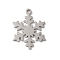 Non-Tarnish 5Pcs Christmas 201 Stainless Steel Pendants, Laser Cut, Stainless Steel Color, Snowflake, 17x13x1mm, Hole: 1.2mm