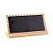 Rectangle Wood Necklaces Display Stands, Jewelry Organizer Holder with PU Leather Mat for Necklaces, Black, 25x7.5x10cm