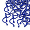 Spray Painted Alloy Links connectors, Blue, 34x24x2.5mm, Hole: 1.4mm