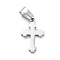Non-Tarnish 304 Stainless Steel Pendants, Laser Cut, Cross, Stainless Steel Color, 20x12x1.5mm, Hole: 3.5x7mm