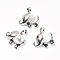 Natural Howlite Pendants, with Brass Findings, Elephant, Platinum, 22.5x27x8mm, Hole: 5x8mm