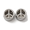 Non-Tarnish 304 Stainless Steel Hollow Beads, Flat Round, Stainless Steel Color, 11x6.5mm, Hole: 3.8mm