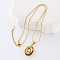 Vintage Round Pearl Lock Collar Necklace for Stylish and Elegant Women.