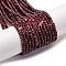 Natural Garnet Beads Strands, Rondelle, 3x2mm, Hole: 0.5mm, about 190pcs/strand, 14.96''(38cm)