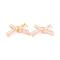 Transparent Acrylic Beads, AB Color Plated, Bowknot, Orange, 21x34.5x6.5mm, Hole: 1.6mm, about 390pcs/500g