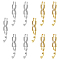 DICOSMETIC 10Pcs 2 Colors Bowknot Rhinestone Foldover Extension Clasp Platinum Gold CZ Fold Over Clasp Watch Band Clasps Cubic Zirconia Watch Band Clasps Bracelets Clasp for Jewelry Making