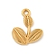 Ion Plating(IP) 304 Stainless Steel Pendants, Leaf Charm, Real 18K Gold Plated, 23x18x3mm, Hole: 2.1mm