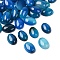 Dyed Oval Natural Blue Agate Cabochons, 18x13x6mm