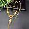 Brass Bracelets & Earrings & Necklaces & Rings Sets, Golden, Heart, Necklaces: 17.72 inch(450mm);
Bracelets: 210mm;
Earring: 4x2mm; 
Rings: Adjustable
