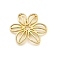 Alloy Pendants, Golden, Hollow, Flower, 28x31x3mm, Hole: 3x3mm