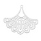 Non-Tarnish 201 Stainless Steel Pendants, Laser Cut, Fan, Stainless Steel Color, 30.5x36x1mm, Hole: 1.6mm