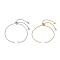 2Pcs 2 Colors Brass Slider Bracelet Makings, with Curb Chain and Slider Beads, Platinum & Golden, 10.24 inch(26cm), 1pc/color