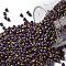 TOHO Round Seed Beads, Japanese Seed Beads, (406F) Matte-Opaque-Rainbow Oxblood, 11/0, 2.2mm, Hole: 0.8mm, about 1110pcs/10g