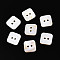 Freshwater Shell Buttons, 2-Hole, Square, Seashell Color, 10~11x10~11x2~3mm, Hole: 1.6mm
