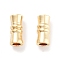 Brass Beads, Cadmium Free & Nickel Free & Lead Free, Column, Real 18K Gold Plated, 7x3mm, Hole: 1.6mm