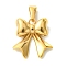 PVD Vacuum Plating 304 Stainless Steel Pendants, Bowknot Charms, Golden, 25.5x24.5x8mm, Hole: 9.5x4.5mm