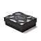Cardboard Jewelry Packaging Boxes, with Sponge Inside, for Rings, Small Watches, Necklaces, Earrings, Bracelet, Feather Pattern, 9.3x7.3x3.2cm