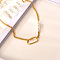 Luxury Stainless Steel Imitation Pearl Pendant Necklace for Daily Unisex Wear, Golden, 17.72 inch(45cm)